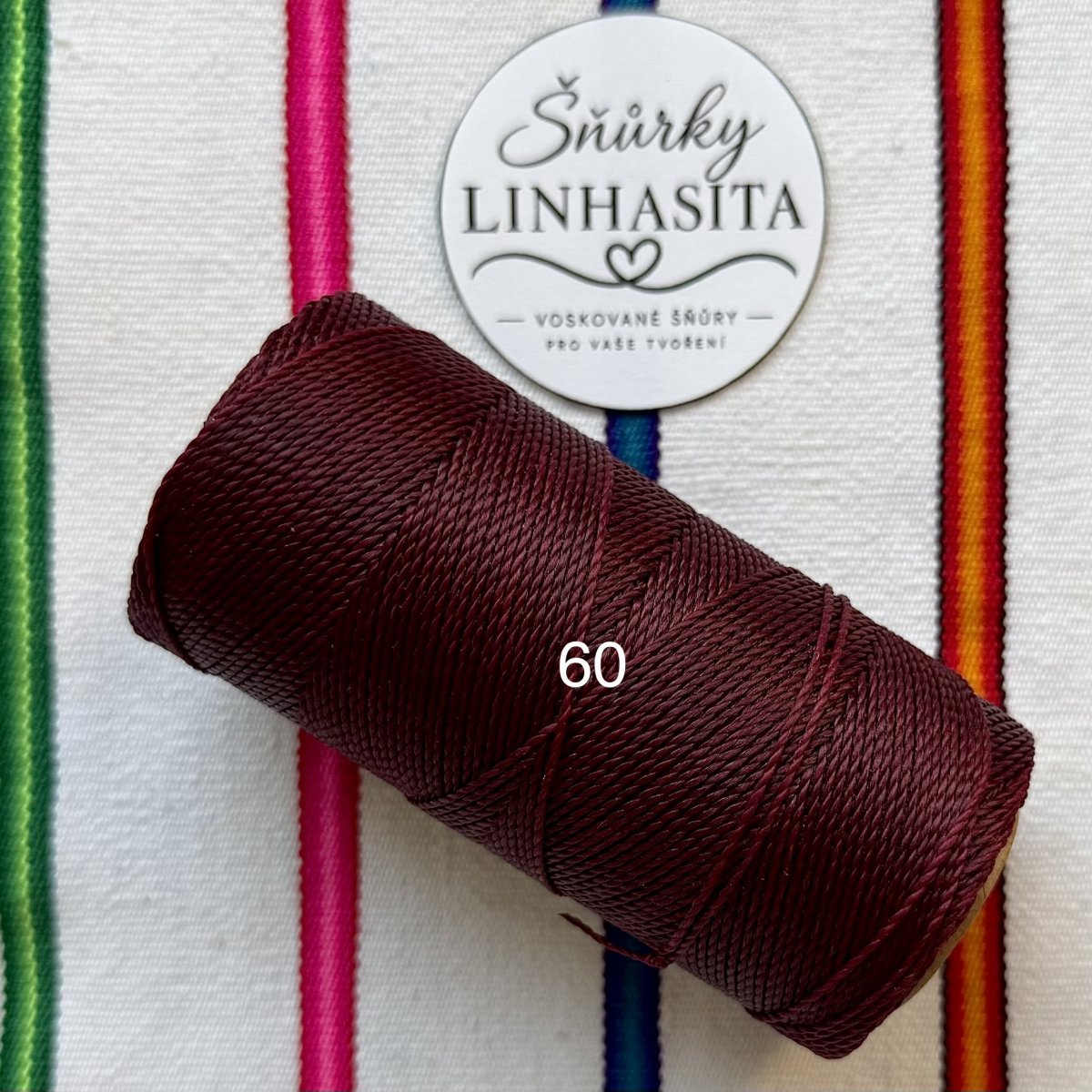 Linhasita 1 mm 60 celá cívka (vínová)