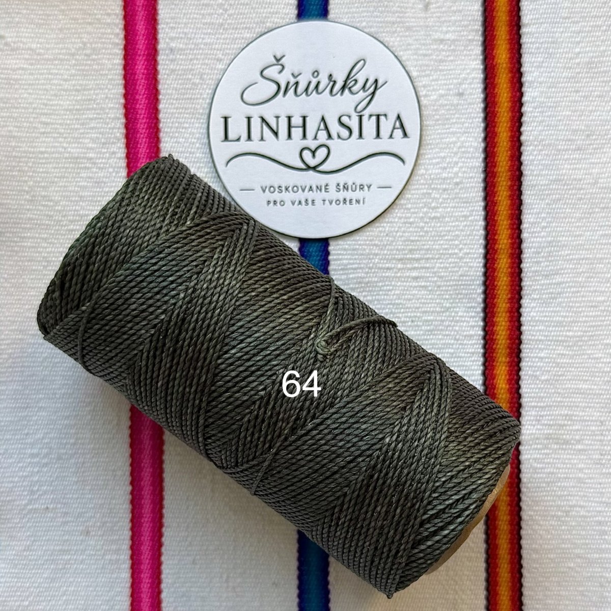 Linhasita 1 mm 64 celá cívka (lahvově zelená)