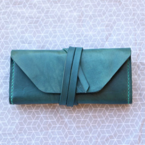 Psaníčko/pouzdro clutch z hladké hovězí kůže