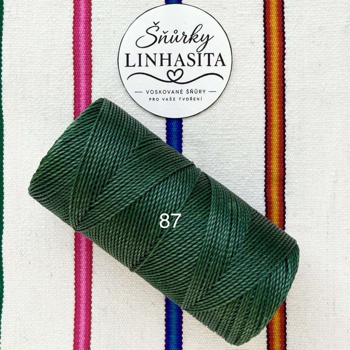 Linhasita 1 mm 87 celá cívka (tmavě zelená)