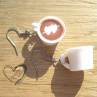 Náušnice cappuccino nebo kafe latte