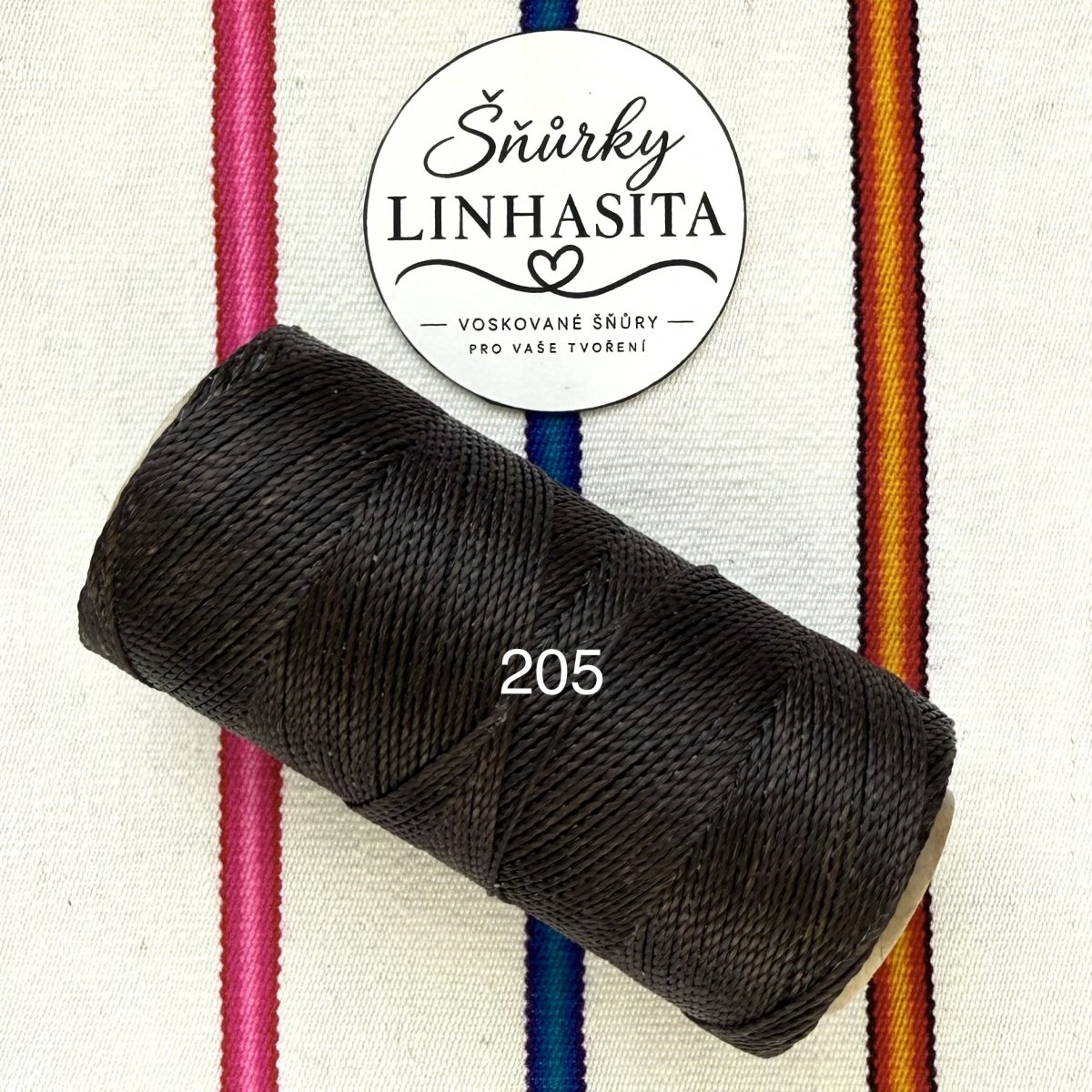 Linhasita 1 mm 205 celá cívka (tmavě hnědá)