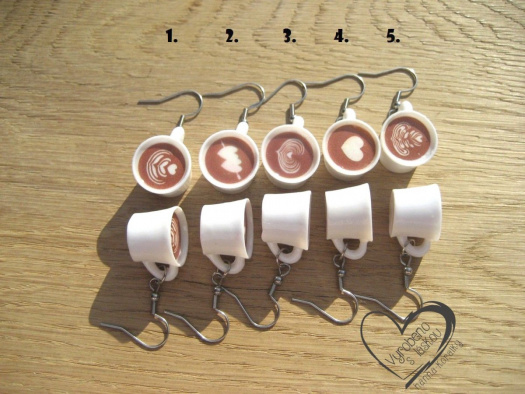 Náušnice cappuccino nebo kafe latte