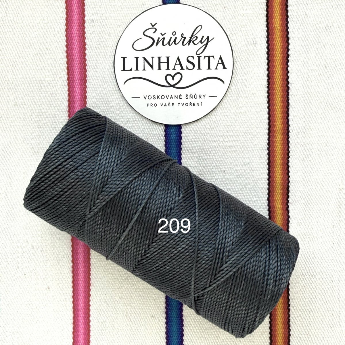 Linhasita 1 mm 209 celá cívka (tmavě šedá)