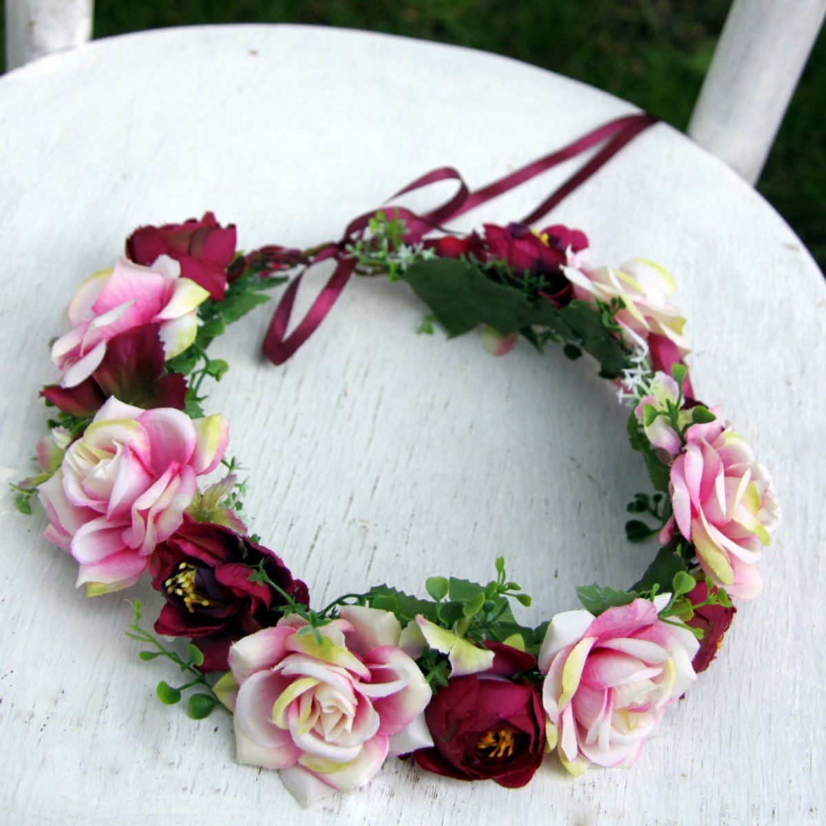 Lásky čas_květinový věneček do vlasů