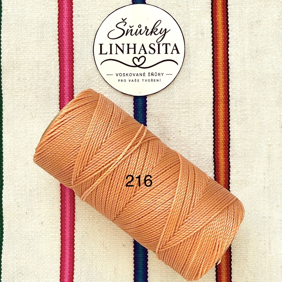 Linhasita 1 mm 216 celá cívka (meruňková)
