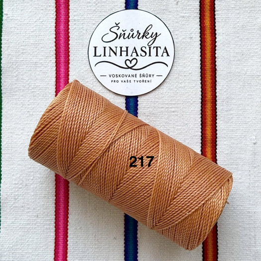 Linhasita 1 mm 217 celá cívka (tmavá meruňková)