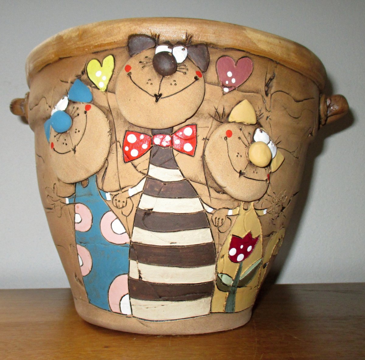 Obal na květináč - Kočky