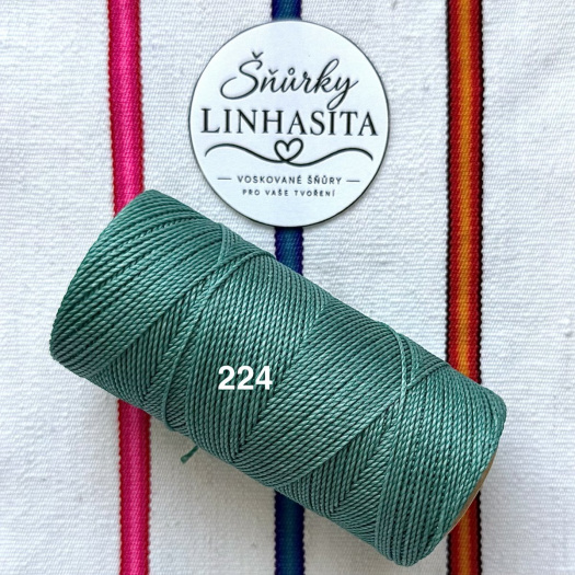 Linhasita 1 mm 224 celá cívka (petrolejově zelená)