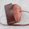 Psaníčko/pouzdro clutch z hladké hovězí kůže 