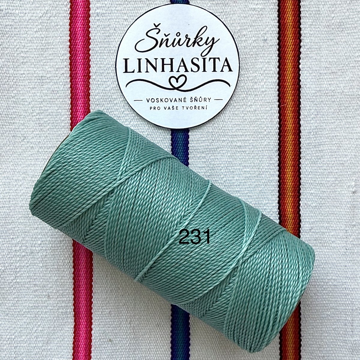 Linhasita 1 mm 231 celá cívka (tyrkysová)