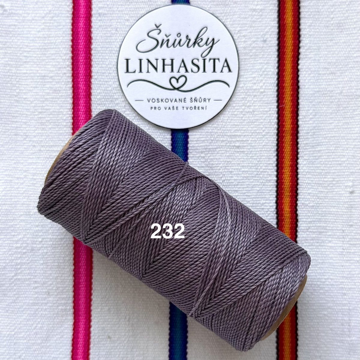 Linhasita 1 mm 232 celá cívka (šedofialová)