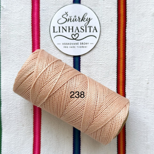 Linhasita 1 mm 238 celá cívka (jemně meruňková)