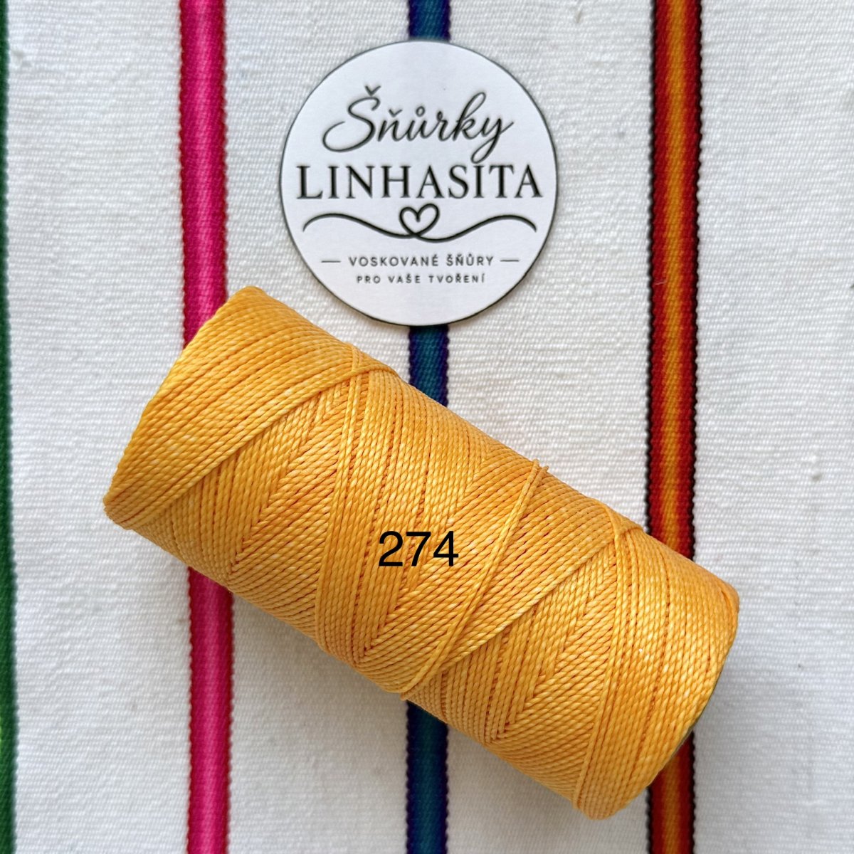 Linhasita 1 mm 274 celá cívka (oranžovožlutá)