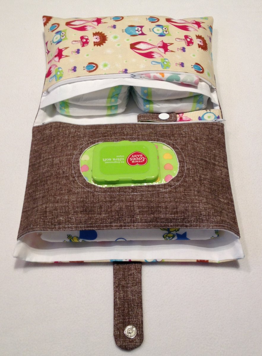 Plenkovník 4 v 1 - zvířátka a hnědá, 4 kapsy