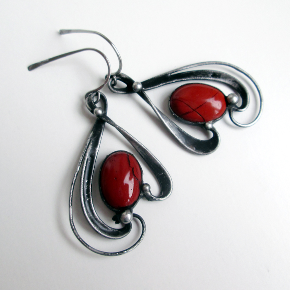 Červený jaspis - vlnky