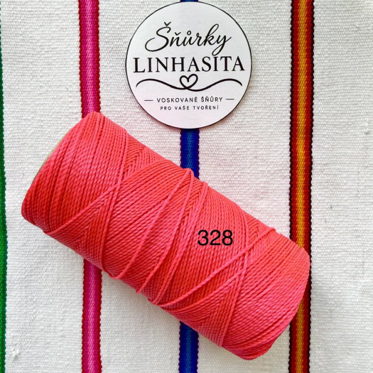 Linhasita 1 mm 328 celá cívka (neonově růžová)