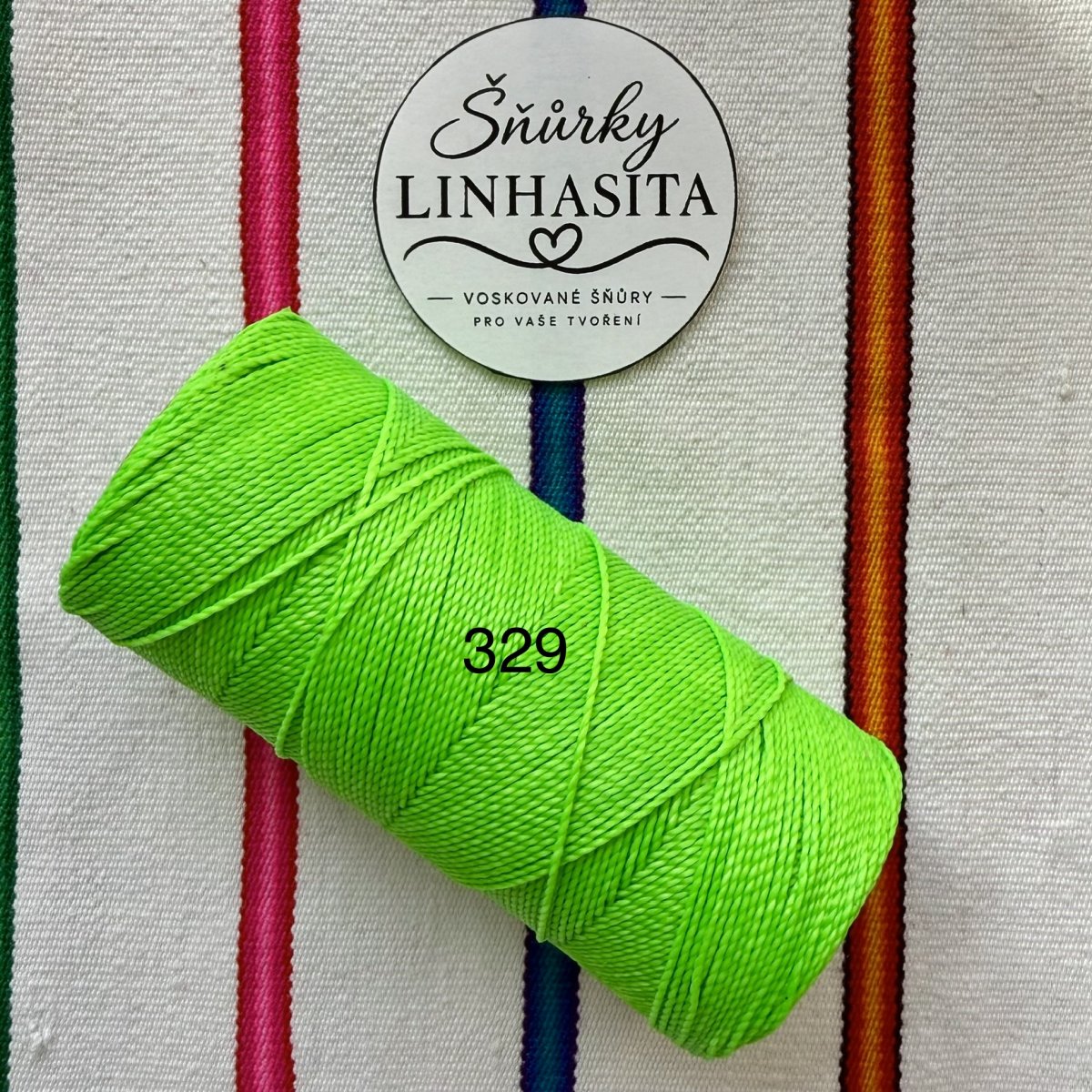 Linhasita 0,75 mm 329 celá cívka (neonově zelená)