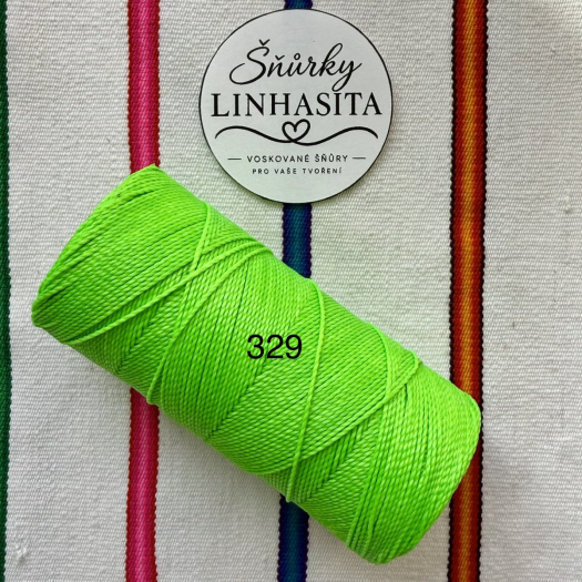 Linhasita 1 mm 329 celá cívka (neonově zelená)