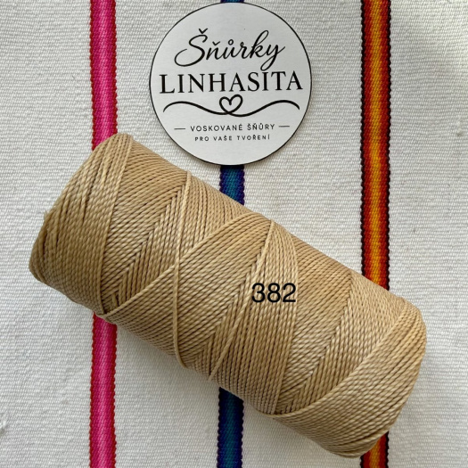 Linhasita 1 mm 382 celá cívka (studená béžová)
