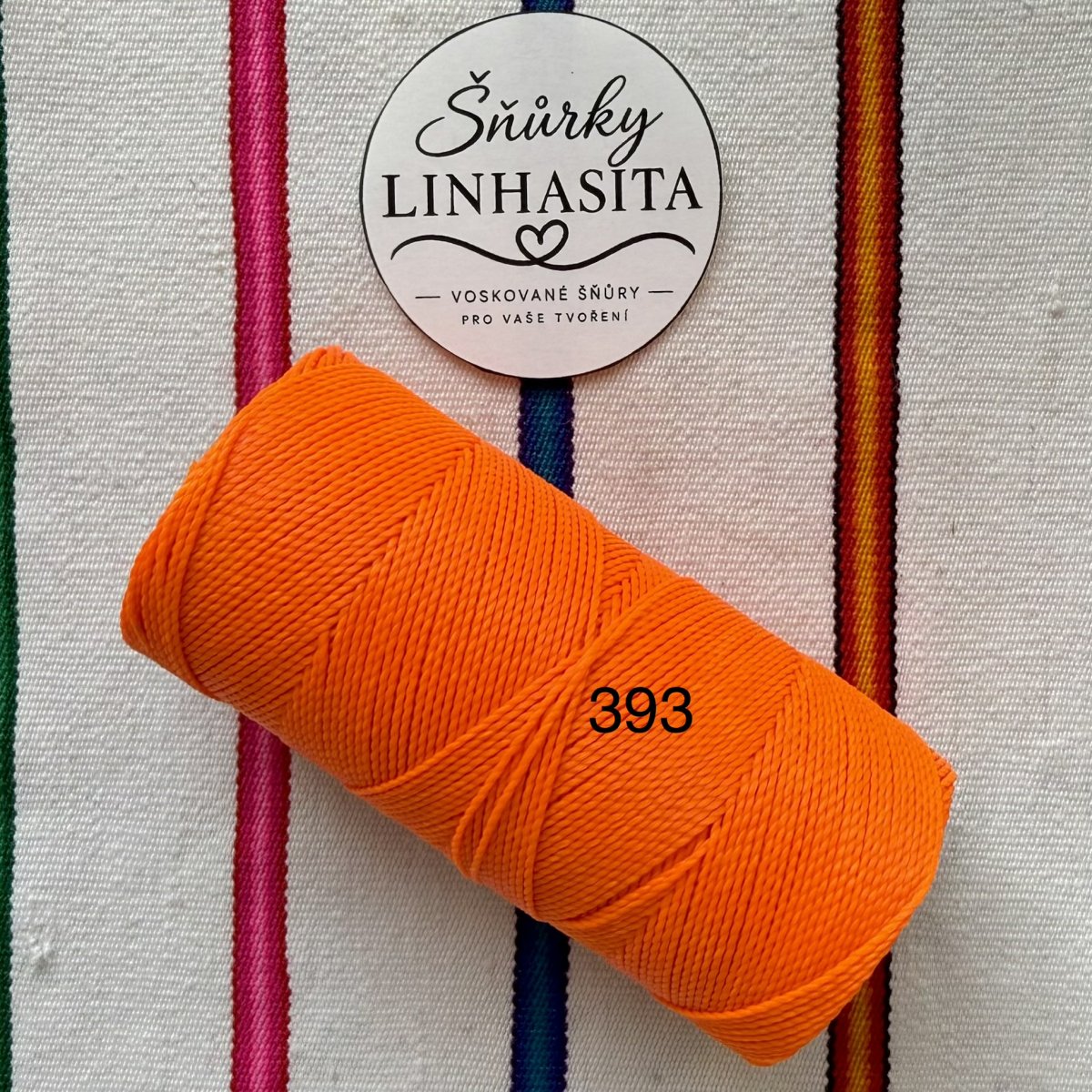 Linhasita 1 mm 393 celá cívka (neonově oranžová)