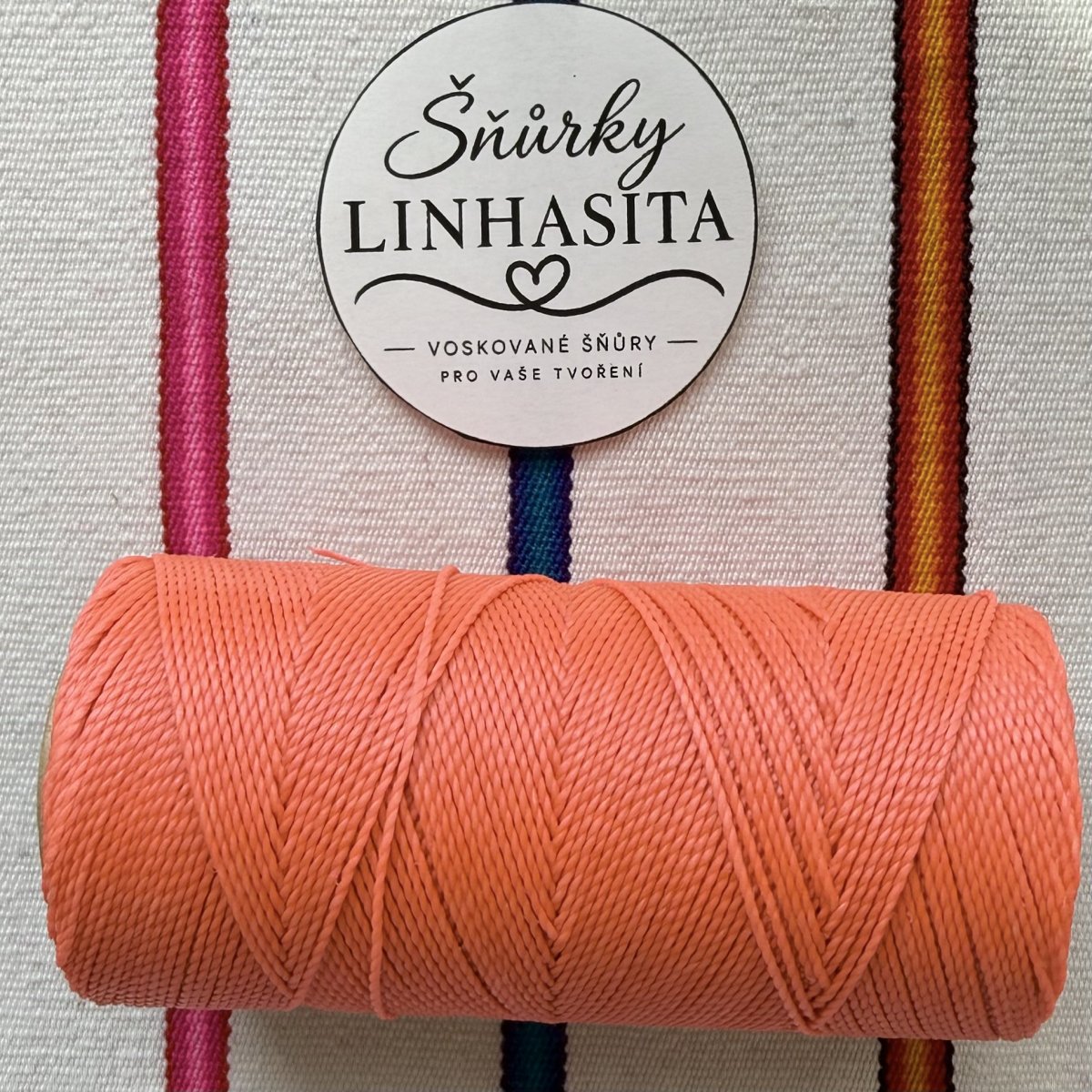Linhasita 1 mm 394 5 m (neonově oranžovo růžová)