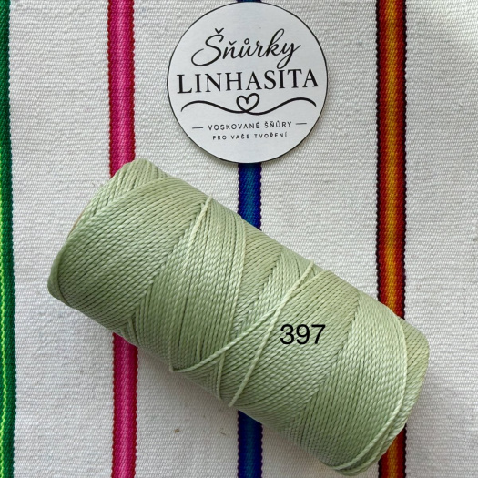 Linhasita 1 mm 397 celá cívka (pastelově zelená)