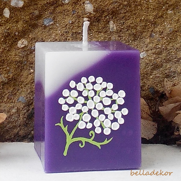 Svíčka malovaná - kostka