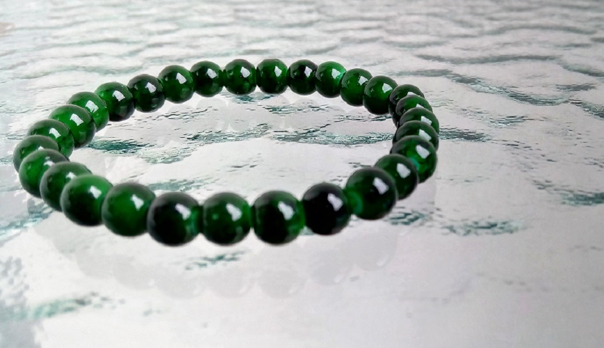 Náramek tmavězelený