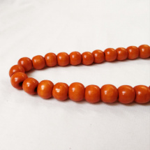 Oranžové retro korále - dřevěné