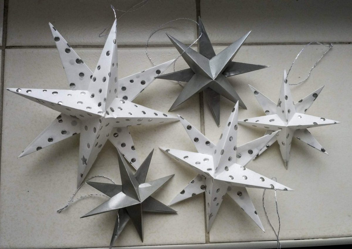 Ozdoba hvězda stříbrná 