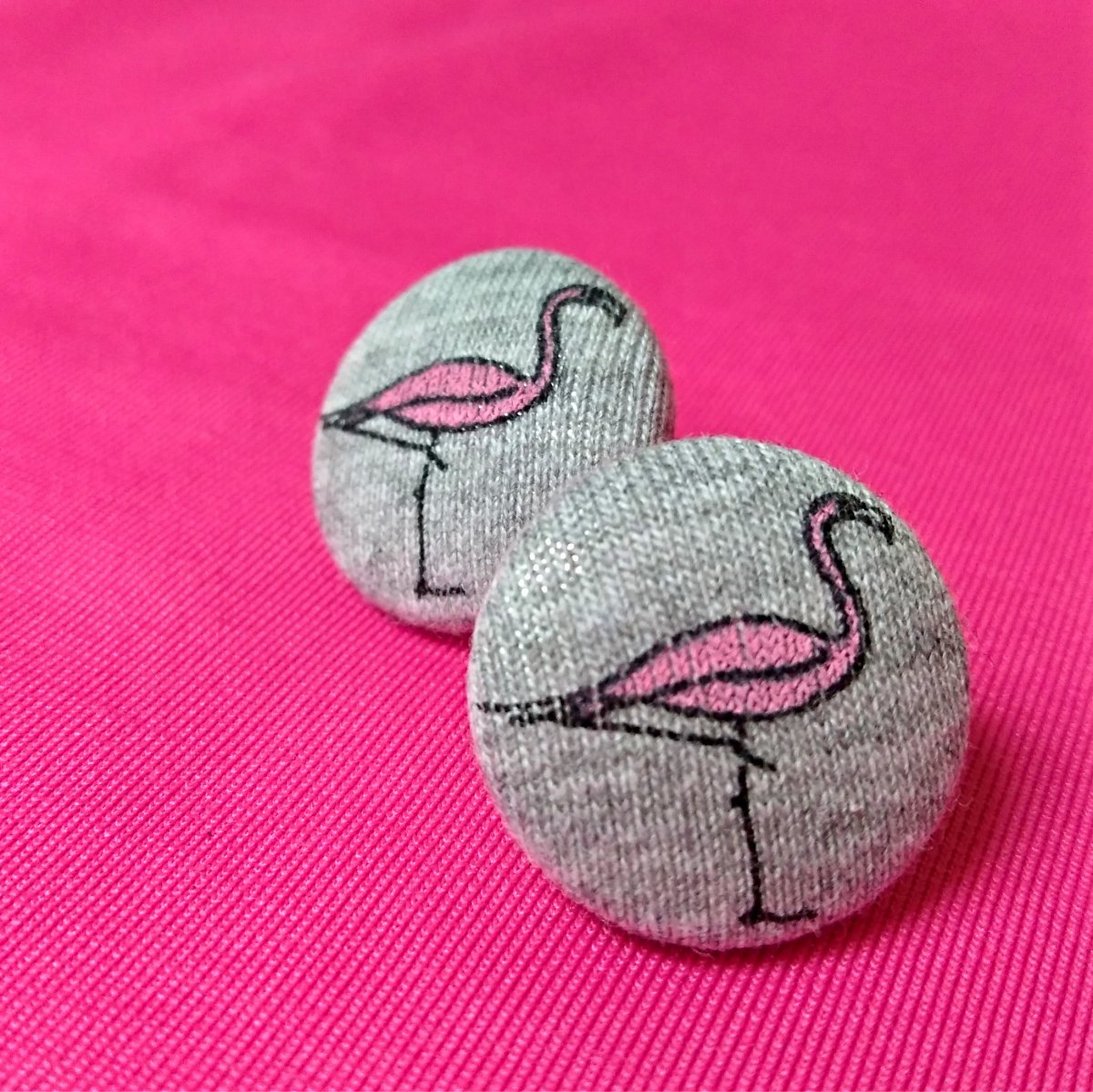 Velké buttonky s plameňákem