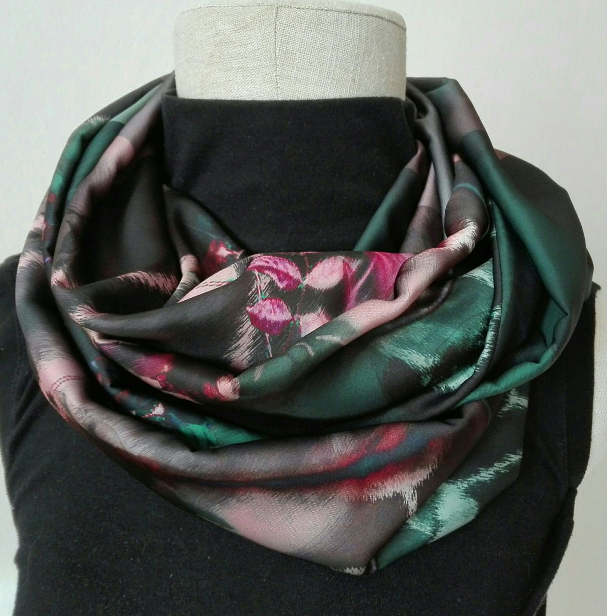 Šála dvojitá - Smaragdová