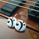 Basové klíče – buttonkové náušnice