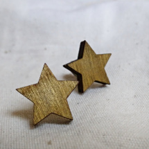 Zlatavé hvězdičky – náušnice