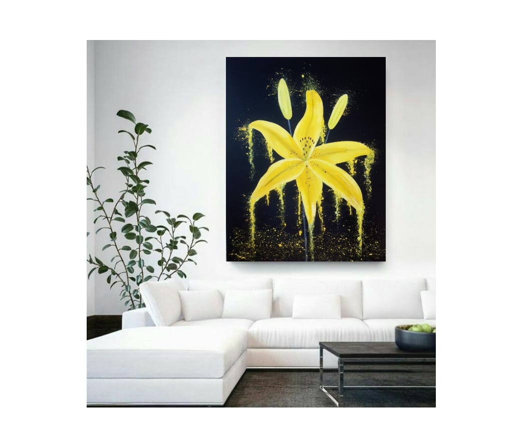 Malovaný obraz, lilie