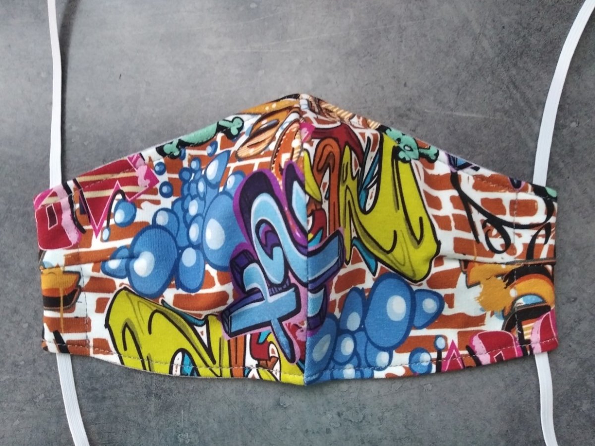 Rouška dámská - vzor graffiti 