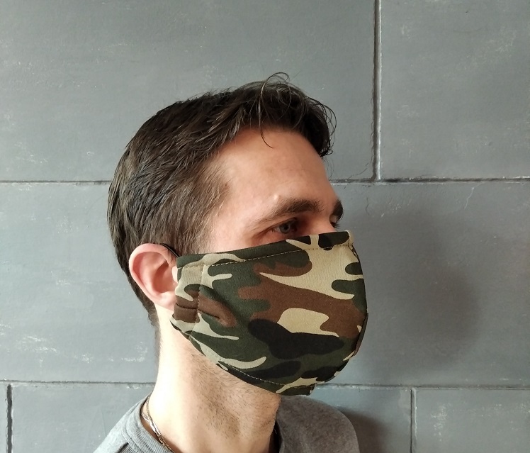 Rouška pánská - vzor maskáč - skladem