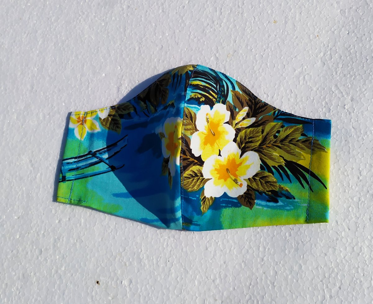 Aloha - rouška tvarovaná, dvouvrstvá s kapsou 