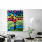 Obraz malovaný, energický strom 