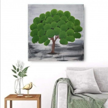 Malovaný obraz, energický strom