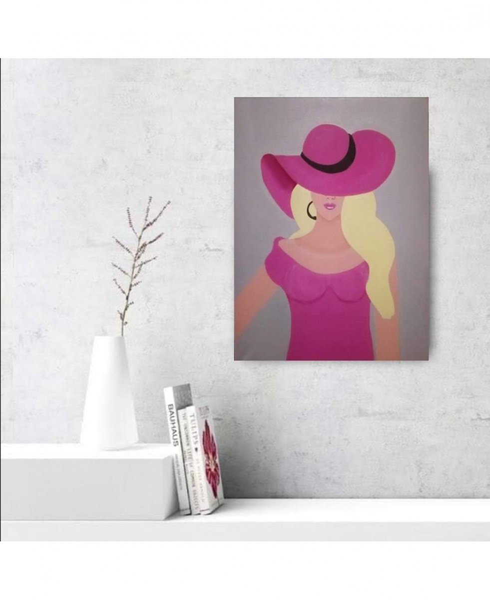 Obraz malovaný, barbie