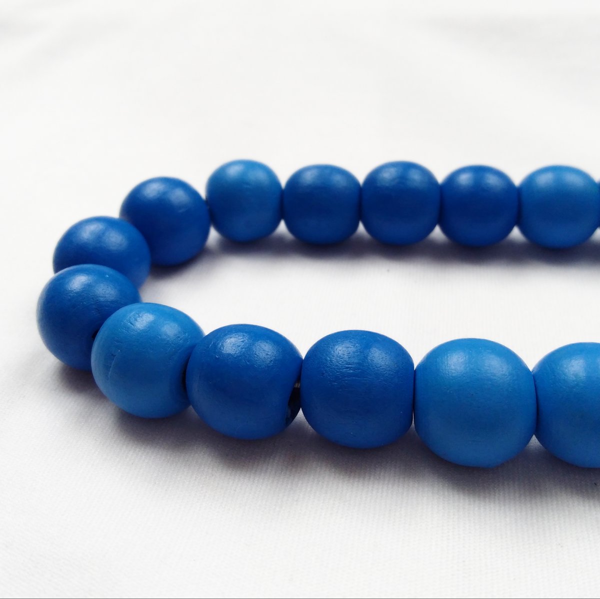 Modré korále – dřevěné