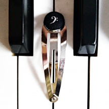 Basový klíč – sponka do vlasů