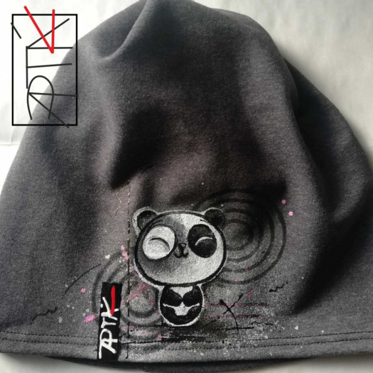 Čepice "pANDí", tmavě šedá