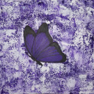 Malovaný obraz,fialový motýl 