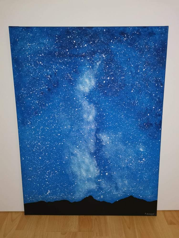 Malovaný  obraz, vesmír galaxie 2