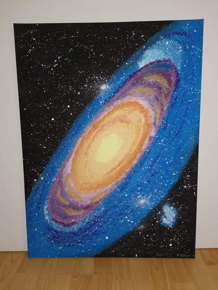 Malovaný  obraz, vesmír galaxie 4