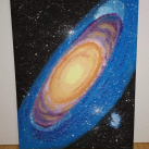 Malovaný  obraz, vesmír galaxie 4