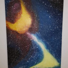 Malovaný  obraz, vesmír galaxie 3